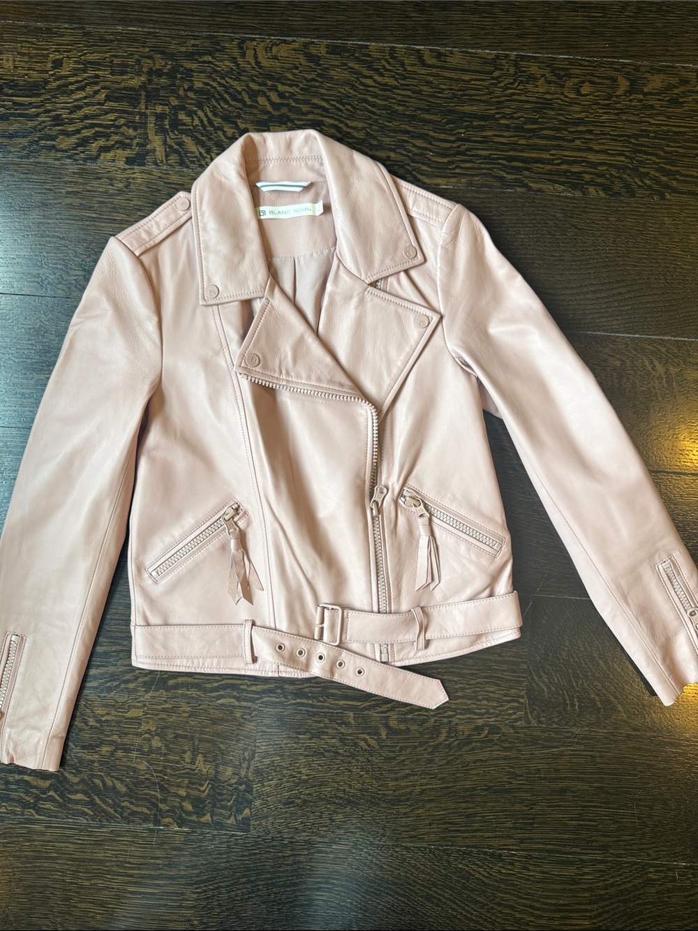 Blank NYC Blush Leather Biker Jacket